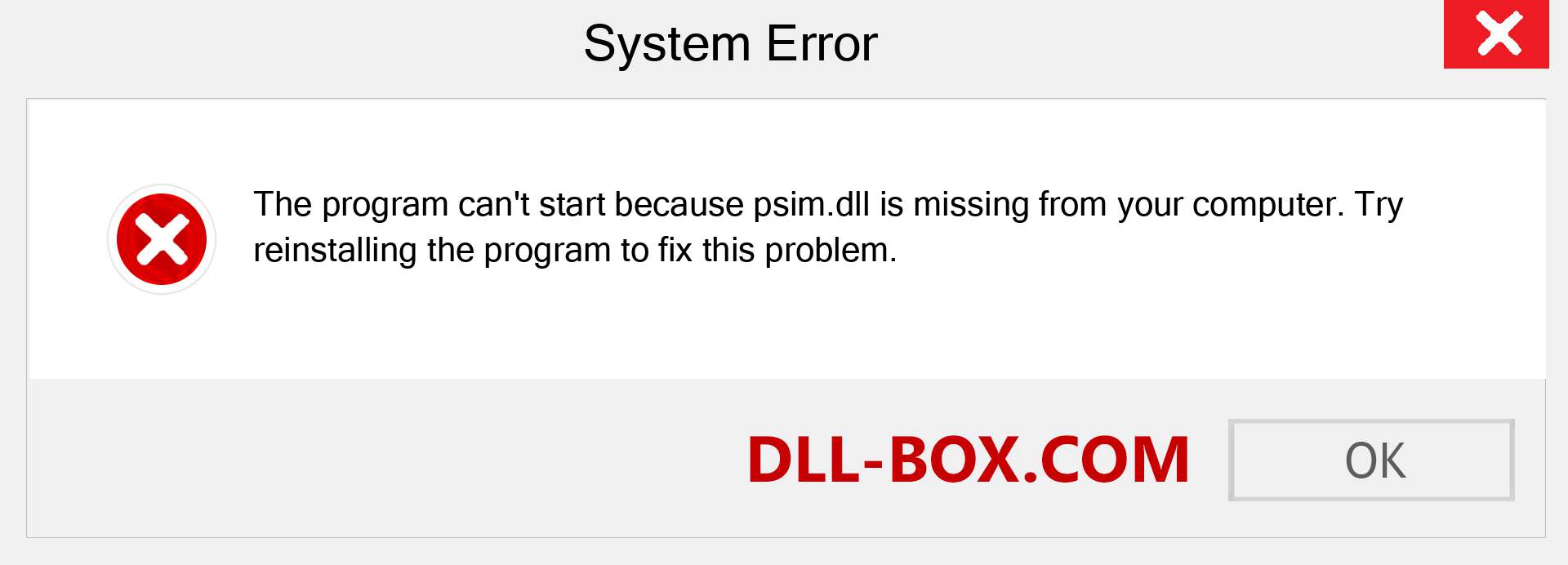  psim.dll file is missing?. Download for Windows 7, 8, 10 - Fix  psim dll Missing Error on Windows, photos, images