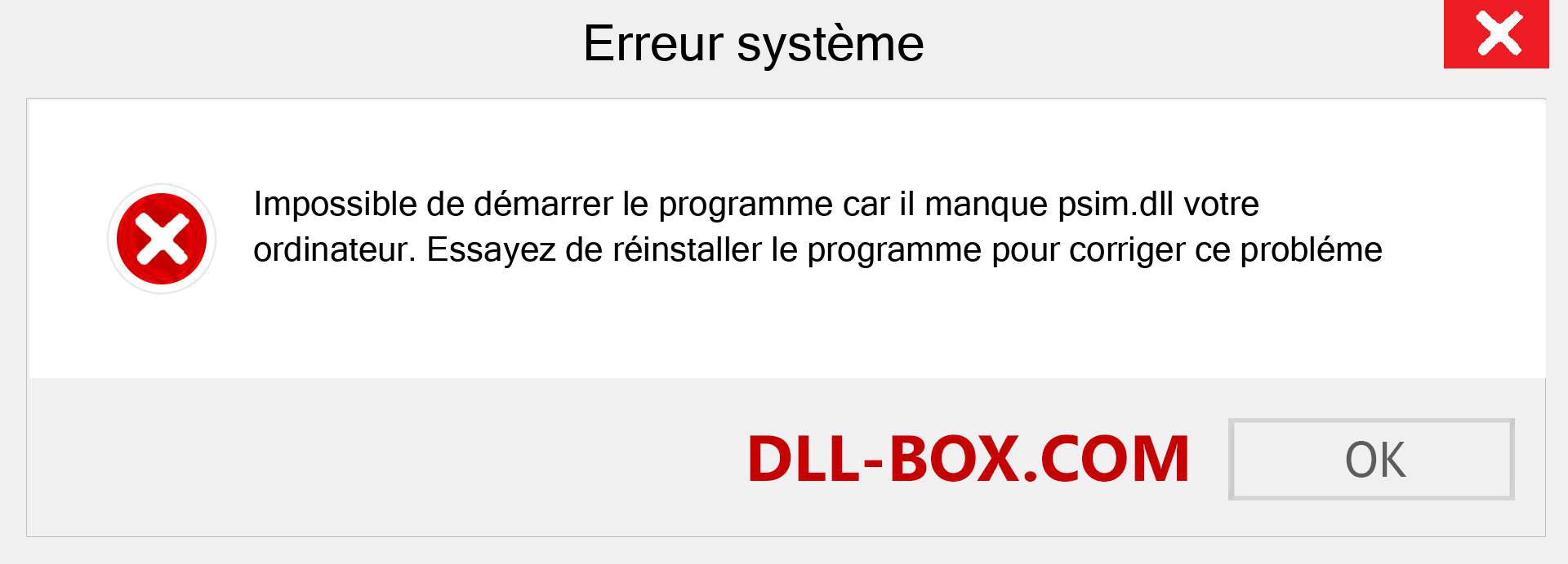 Le fichier psim.dll est manquant ?. Télécharger pour Windows 7, 8, 10 - Correction de l'erreur manquante psim dll sur Windows, photos, images